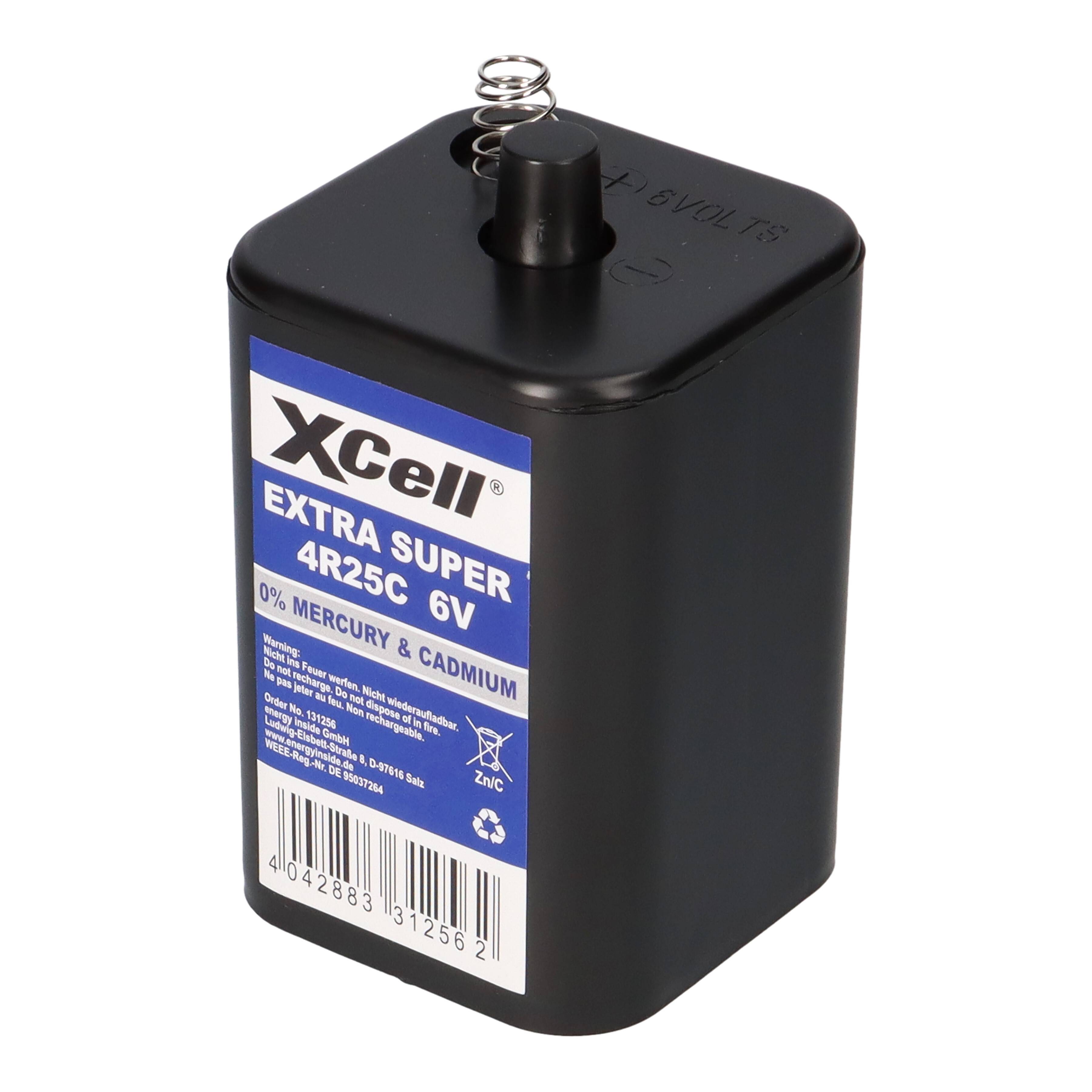 20x XCell 4R25C Blockbatterie 6V 9,5Ah – passend für Baustellenleuchten, Warnlampen & Weidezaun-2