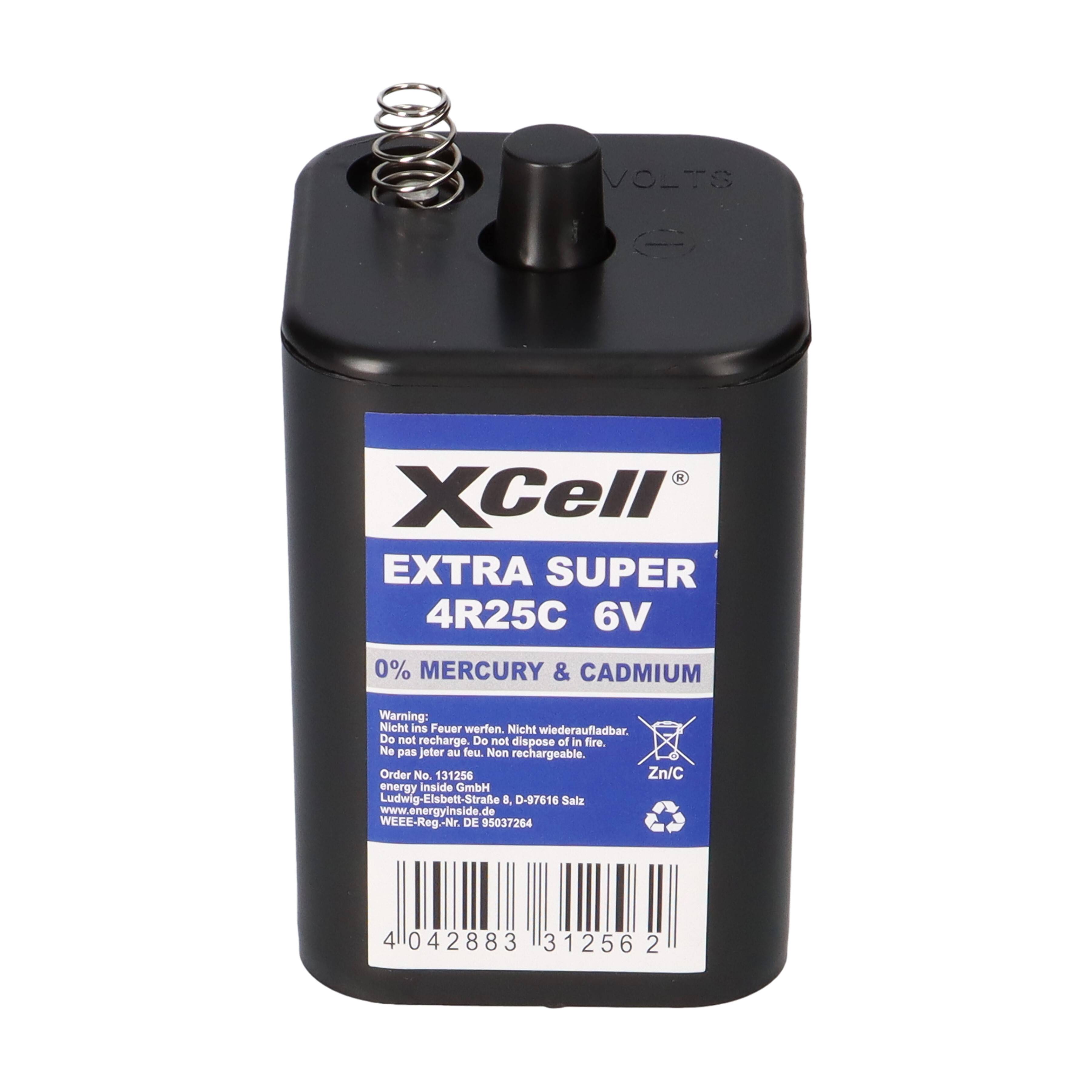 20x XCell 4R25C Blockbatterie 6V 9,5Ah – passend für Baustellenleuchten, Warnlampen & Weidezaun-4