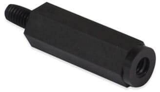 Abstandsbolzen IA M4 M4x8 SW8 L=10 mm - PA 6.6, schwarz - emico-1