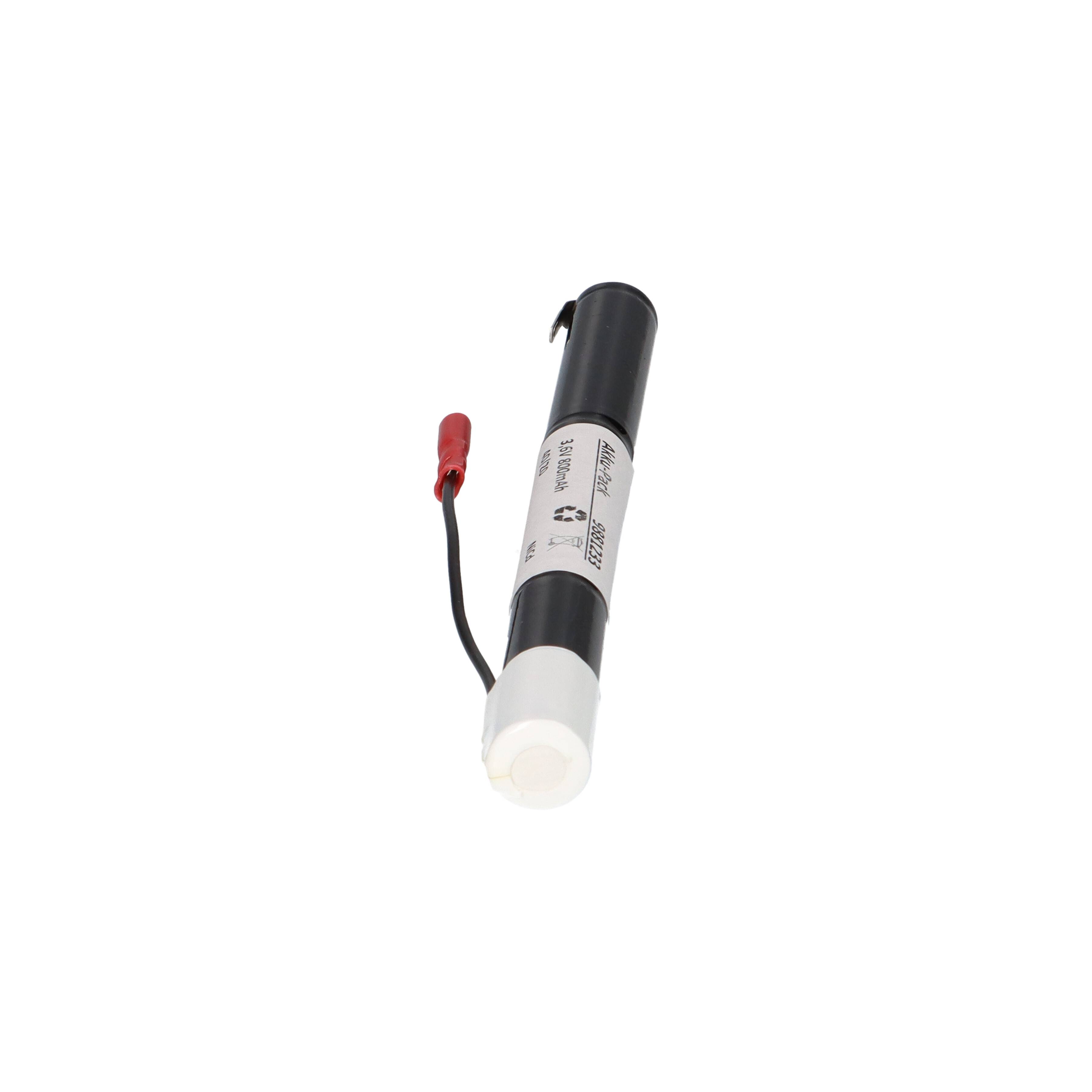 Notleuchten-Akku 3,6V 800mAh NiCd L3x1 – AA/Mignon – Faston 2,8 mm – passend für RZB 67000.0.213-1