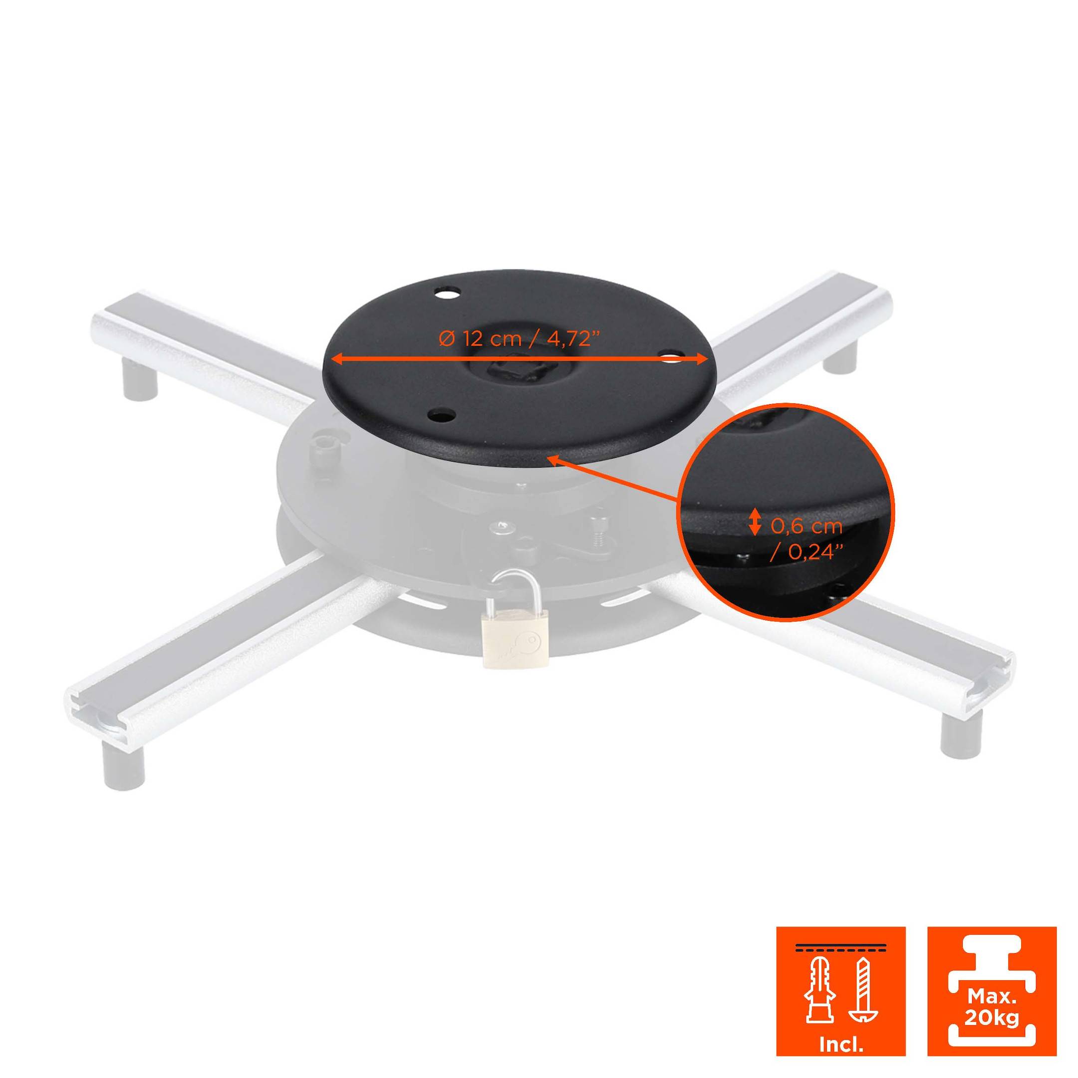 celexon Deckenhalterung universal PS Ultraflat-1
