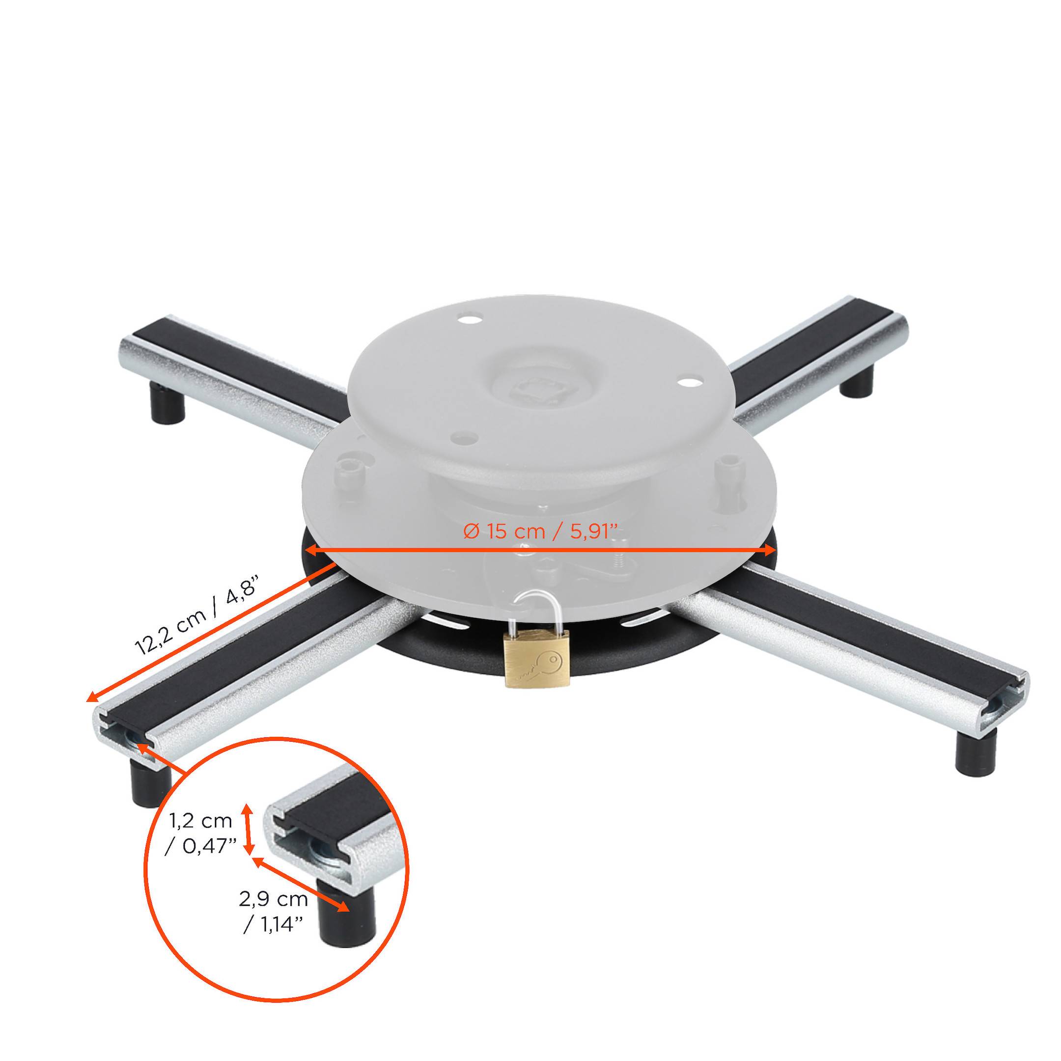 celexon Deckenhalterung universal PS Ultraflat-3