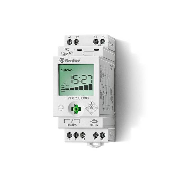 Finder Dämmerungsschalter 150Lux 16A+1Aux 2 11.91.8.230.0000