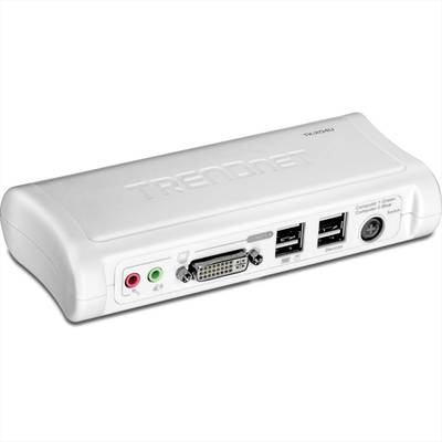 TRENDnet KVM 2-Port DVI USB Switch mit Audio Kit Multimedia-Technik KVM