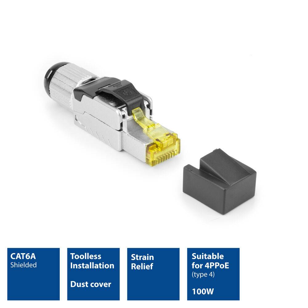 ACT TD168F Feldabschlussstecker RJ45 | CAT6A geschirmt | werkzeuglos | 4PPoE 100W-1