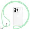 Hülle mit Band für iPhone 15 Pro Handyhülle Umhänge Case Handy Kette Kordel Seil Mint-Grün