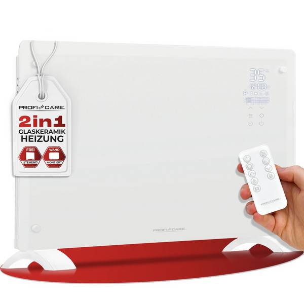 ProfiCare Glas-Konvektorheizung PC-GKH 3119 weiß