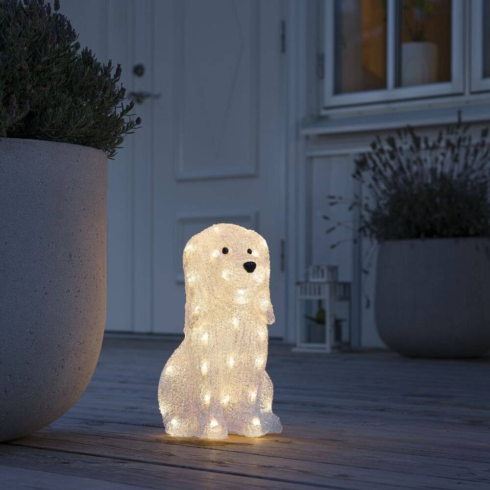 Konstsmide 6299-103 Acryl-Figur EEK: F (A - G) Hund Warmweiß LED Weiß-1