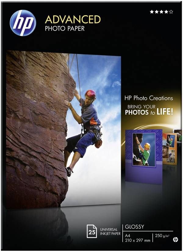 HP Fotopapier Advanced Q5456A DIN A4 250g weiß 25 Bl./Pack.
