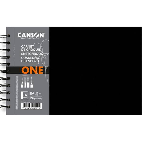 CANSON Skizzenbuch ONE, 216 x 140 mm, schwarz