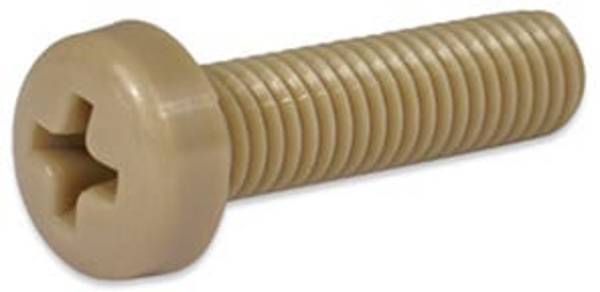 Flachkopfschrauben M3x6 - PEEK, hellbraun - emico