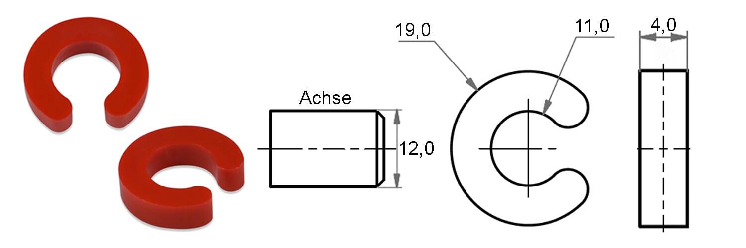 Achsenklemmring 12,0 - POM, rot - emico-2