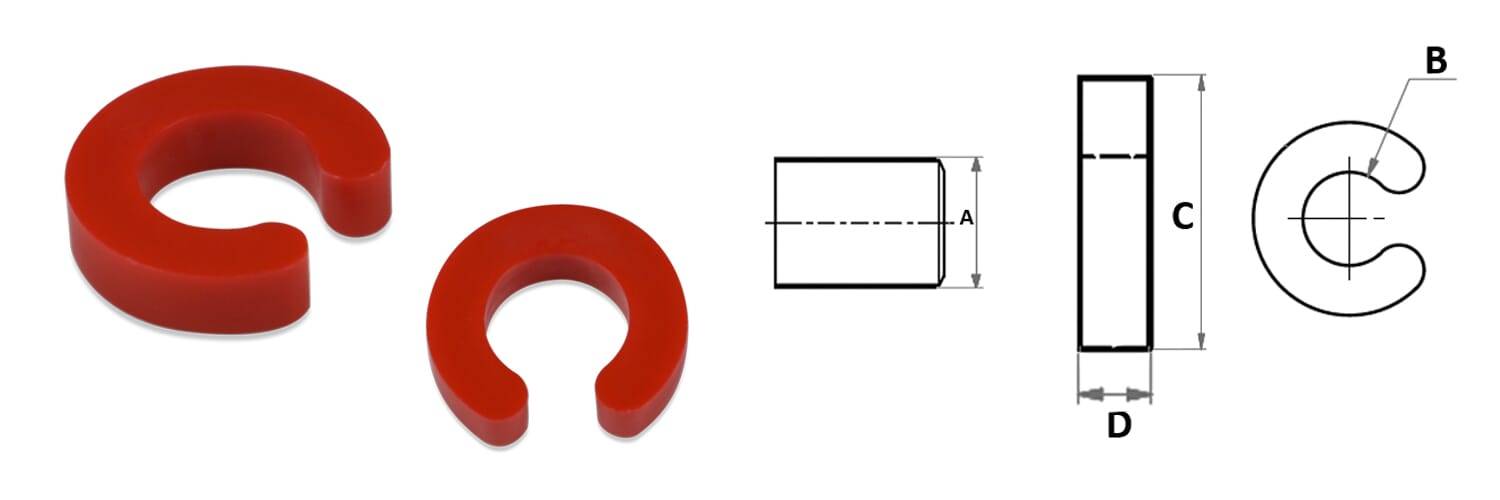 Achsenklemmring 8,0 - POM, rot - emico-2