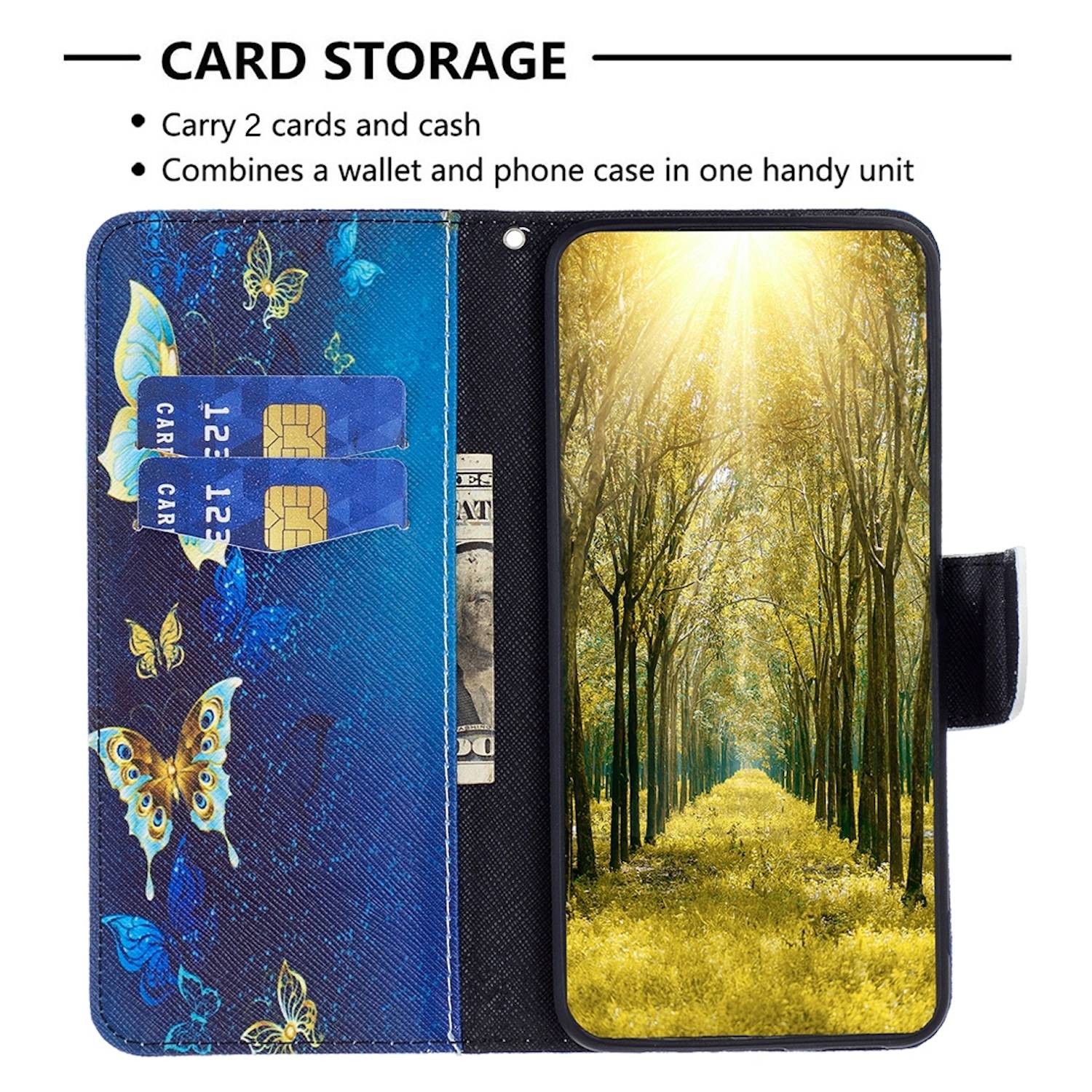 Für Samsung Galaxy S24 Kunst-Leder Book Handy Tasche Motiv 3 Hülle Etuis Schutz-1