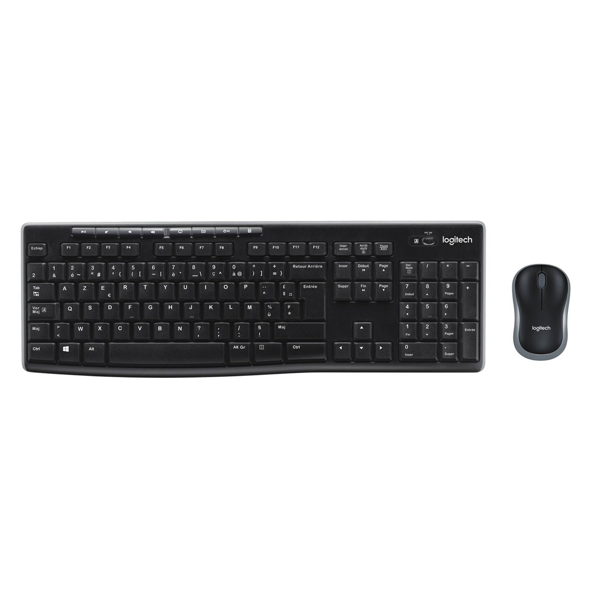 Logitech MK270 RF Wireless AZERTY Französisch Schwarz Tastatur Combo-2