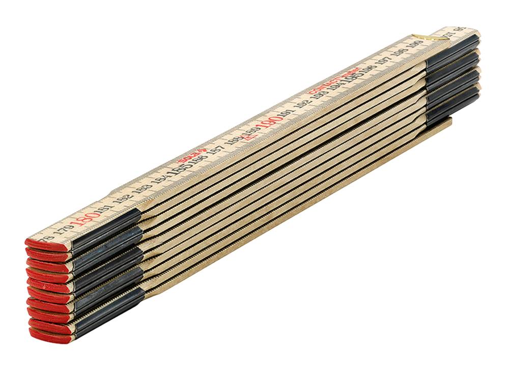 Gliedermaßstab HC 2/10 L.2m B.23mm mm/cm EG III nordische Glasb.natur SOLA-0
