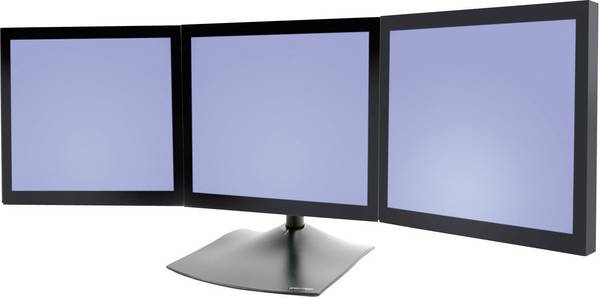Ergotron DS100  Monitor-Standfuß 3 Display(s) 25,4 cm (10") - 50,8 cm (20") Schwarz Rotierbar