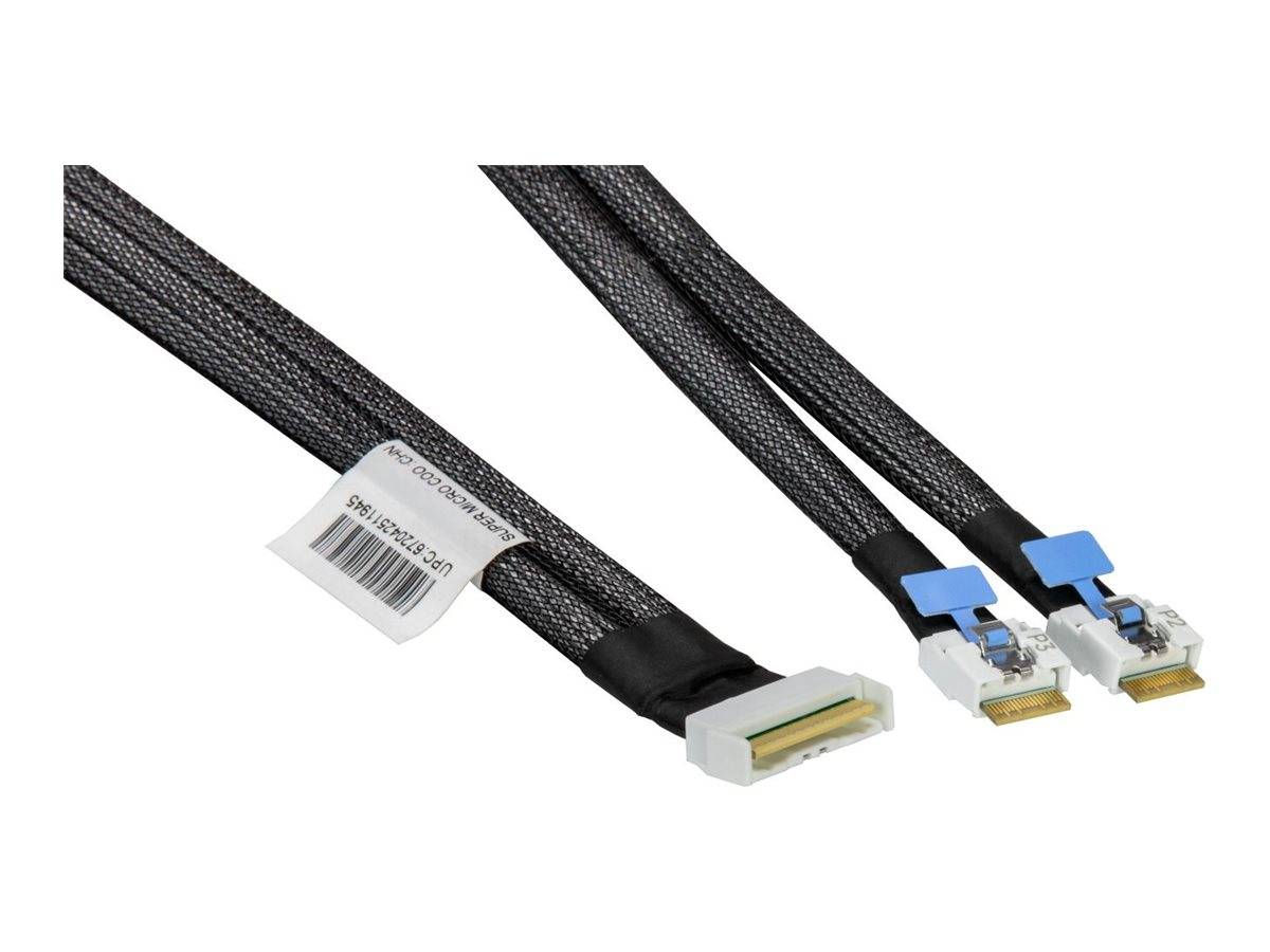 Supermicro CBL-MCIO-1255S4Y MCIO x8 to 2 SlimSAS x4 55cm Kabel 0,55 m NVMe-0