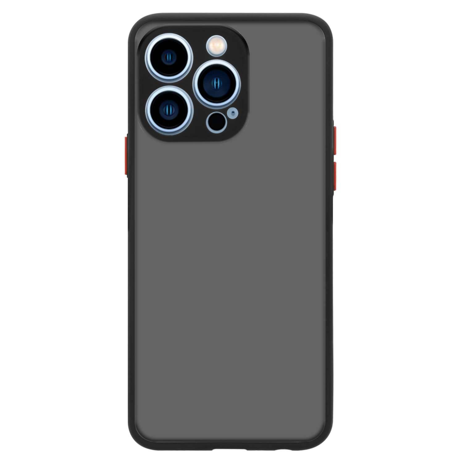 Cadorabo Hülle für Apple iPhone 13 PRO MAX Schutz Hülle in Schwarz Handyhülle Hybrid Schutzhülle Etui TPU Silikon-1