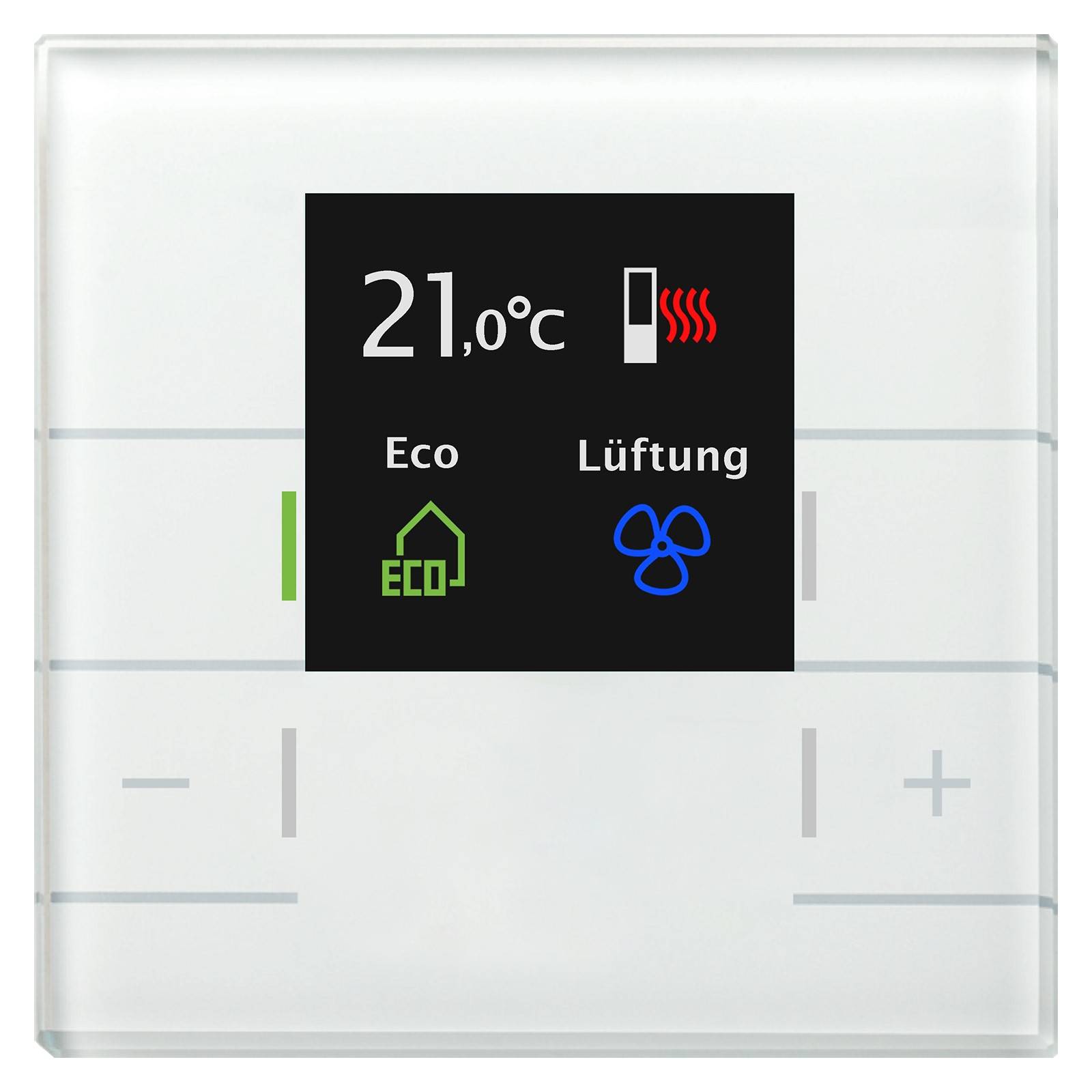 MDT technologies Raumtemperaturregler Glas Smart mit Farbdisplay weiß