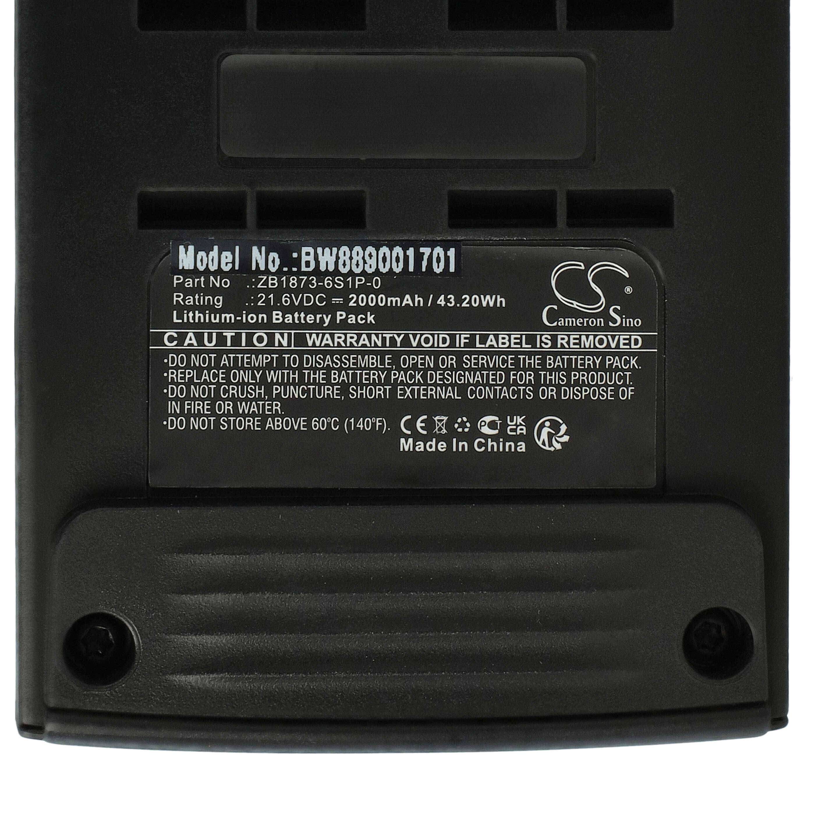 vhbw Akku kompatibel mit Tineco PURE ONE S12 | S12 PRO Staubsauger (2000 mAh, 21,6 V, Li-Ion)-4