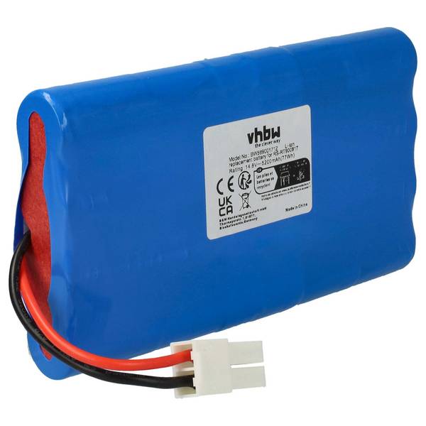 vhbw Akku Ersatz für Rowenta RS-RT900817 für Saugroboter (5200 mAh, 14,8 V, Li-Ion)