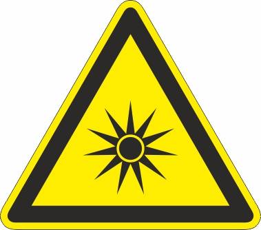 Warnung vor optischer Strahlung (W027) - Ø 200,0 mm-0