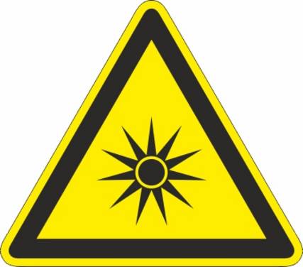 Warnung vor optischer Strahlung (W027) - Ø 200,0 mm