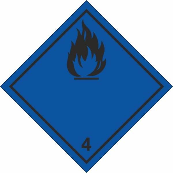 Nr.4.3 Entzündbare Gase bei Berührung mit Wasser - 100x100 mm