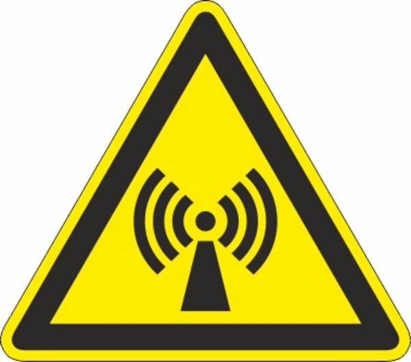Warnung vor nicht ionisierender Strahlung (W005) - Ø 100,0 mm