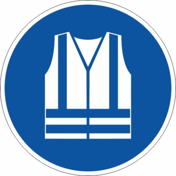 Warnweste benutzen (M015) - Ø 100,0 mm