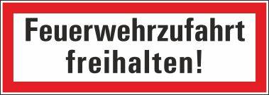 Feuerwehrzufahrt freihalten! - 297x105 mm-0