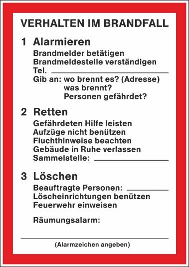 Verhalten im Brandfall - 148x210 mm-0