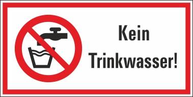 Kein Trinkwasser! - 200x100 mm-0