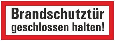 Brandschutztür geschlossen halten! - 297x105 mm-0
