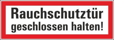 Rauchschutztür geschlossen halten! - 420x148 mm-0