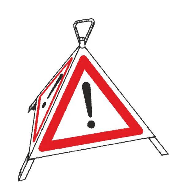 Triopan Faltsignale vollreflektierend, verschiedene Symbole - Ø 60,0 mm