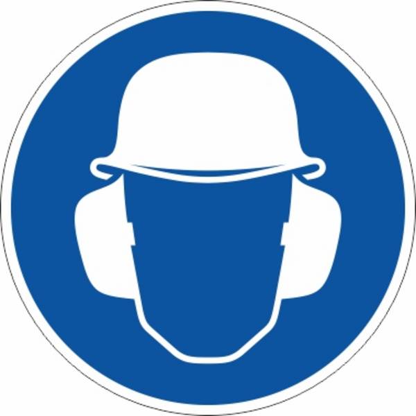 Kopf- und Gehörschutz tragen (M21) - Ø 200,0 mm