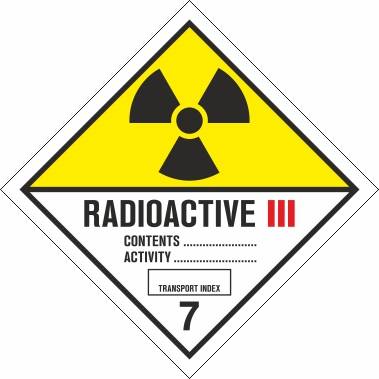Nr.7C Radioaktive Stoffe Kategorie III - 100x100 mm-0