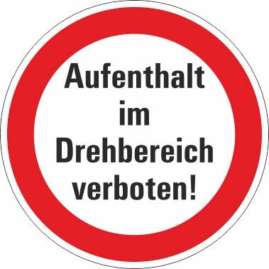 Aufenthalt im Drehbereich verboten! - Ø 400,0 mm-0
