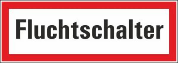 Fluchtschalter - 297x105 mm