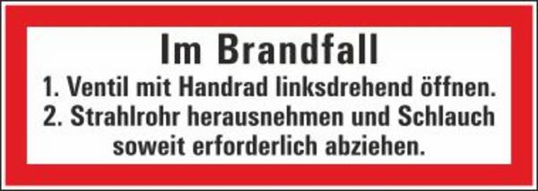 Im Brandfall - 297x105 mm