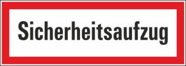 Sicherheitsaufzug - 420x148 mm