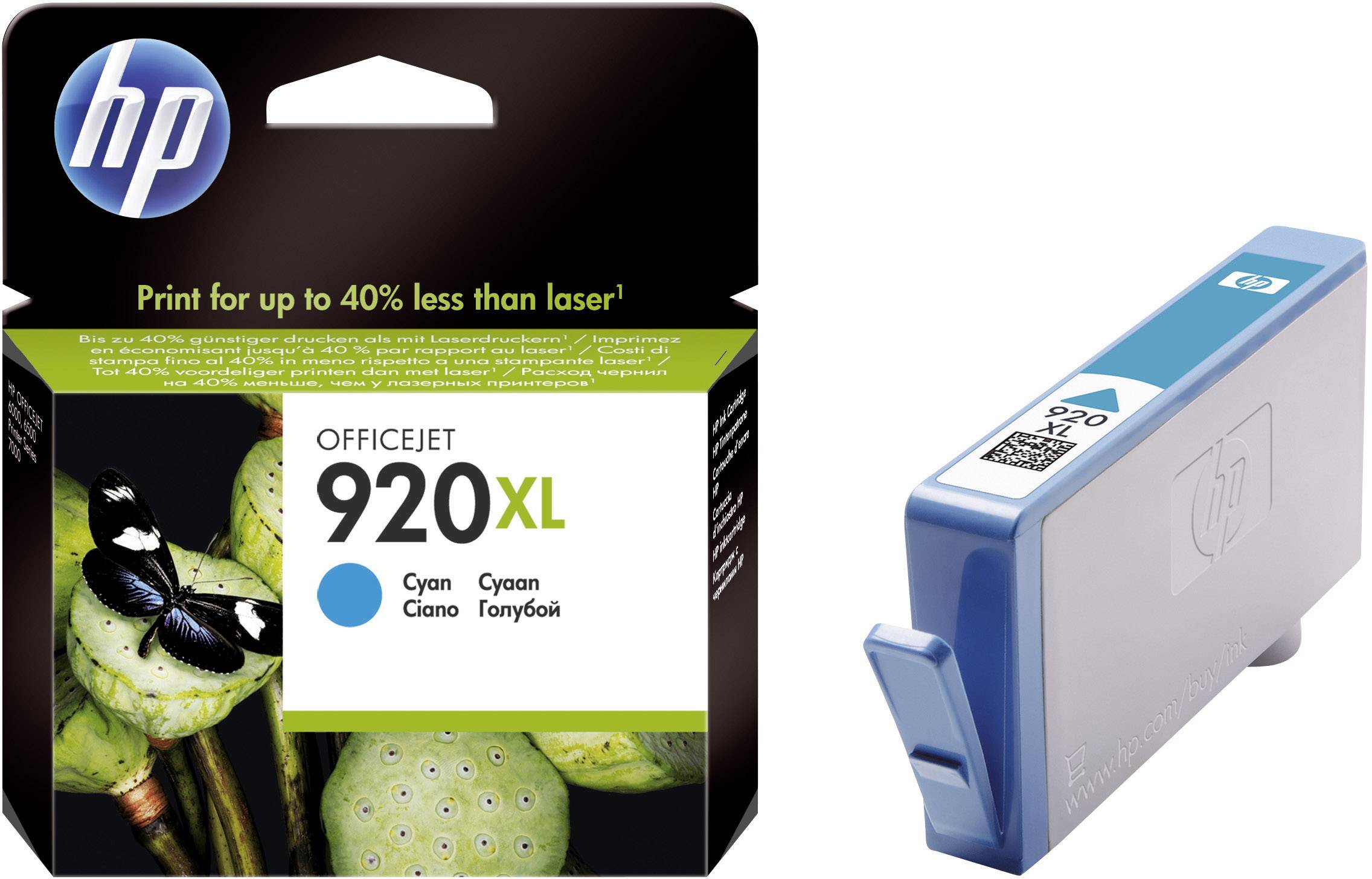 HP 920XL Druckerpatrone Original Cyan CD972AE Tinte