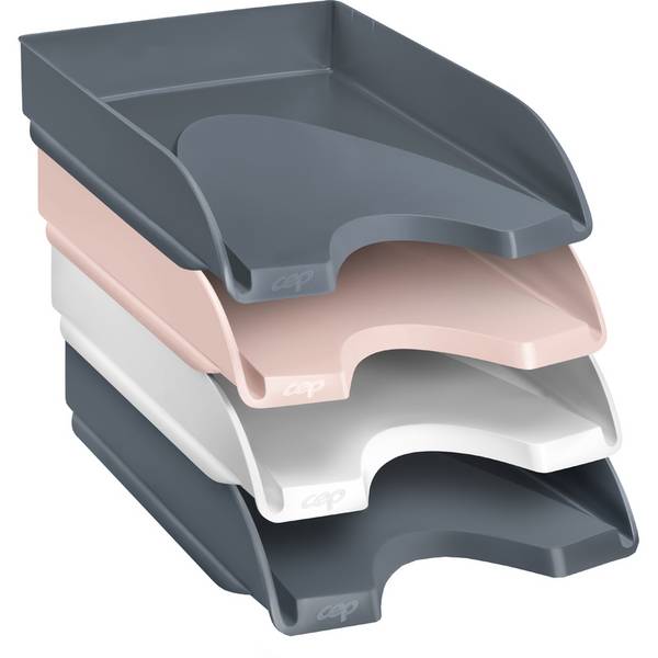 CEP Briefablage MINERAL, DIN A4, 4er Set, farbig sortiert