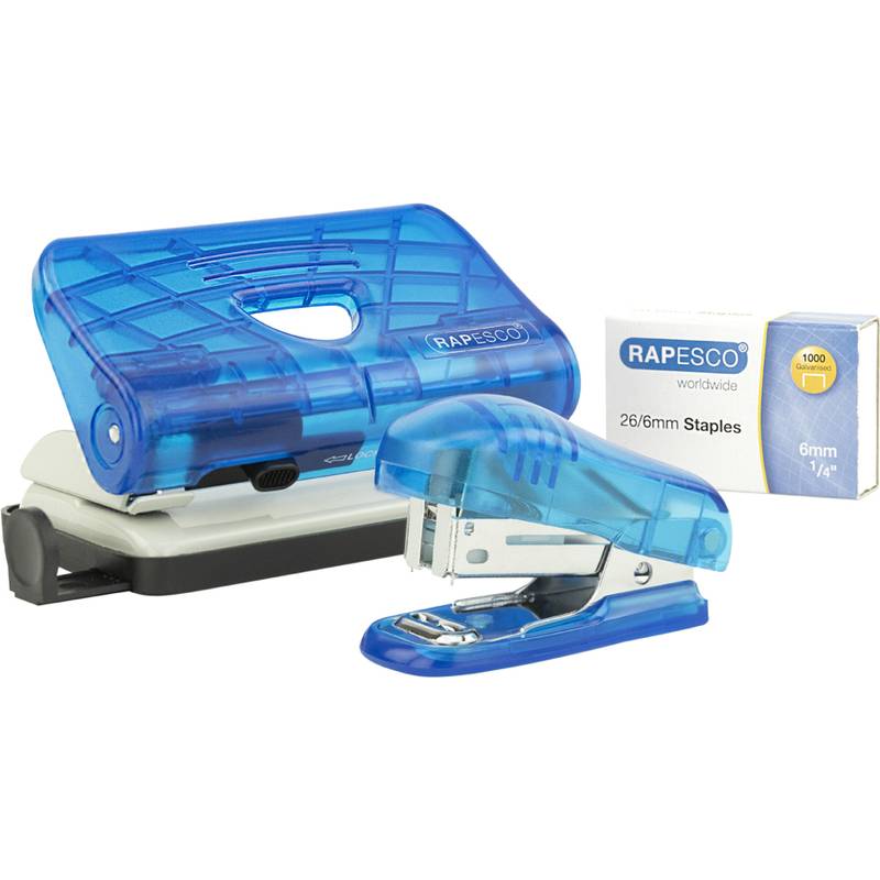 RAPESCO - Locher und Heftgeräte Set 1719 transparent blau-0