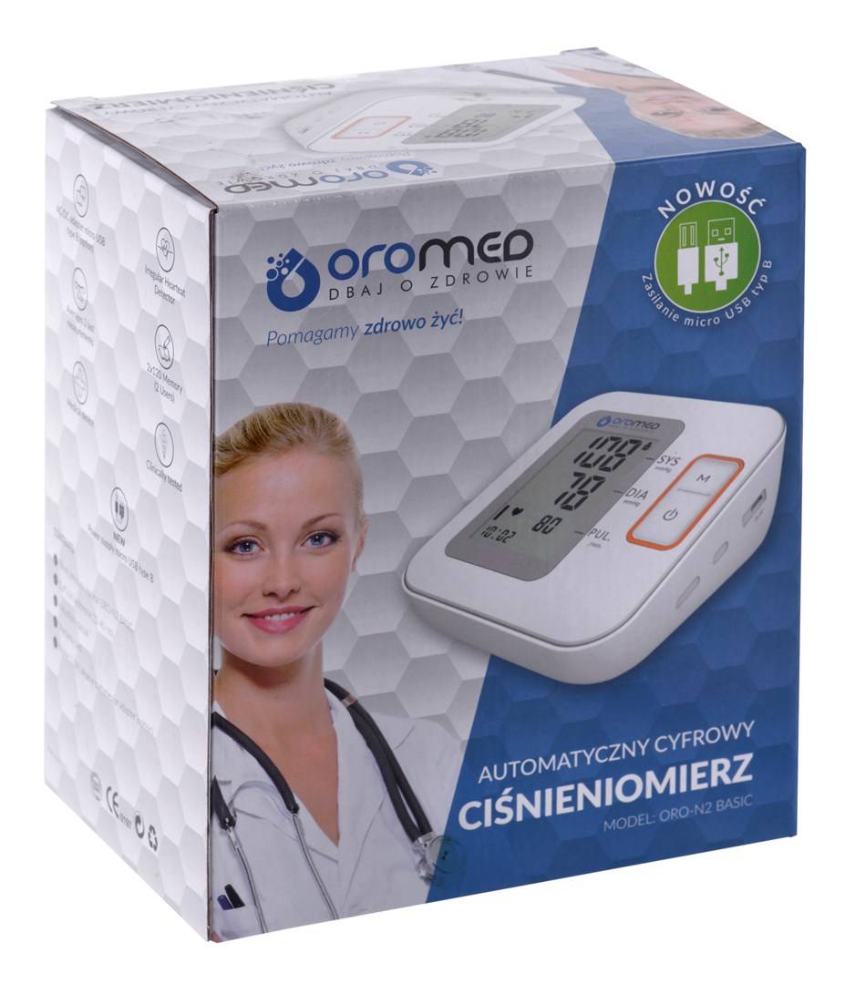 Oromed N2 BASIC Upper Arm Blood Pressure MonitorGold; Weiß-3
