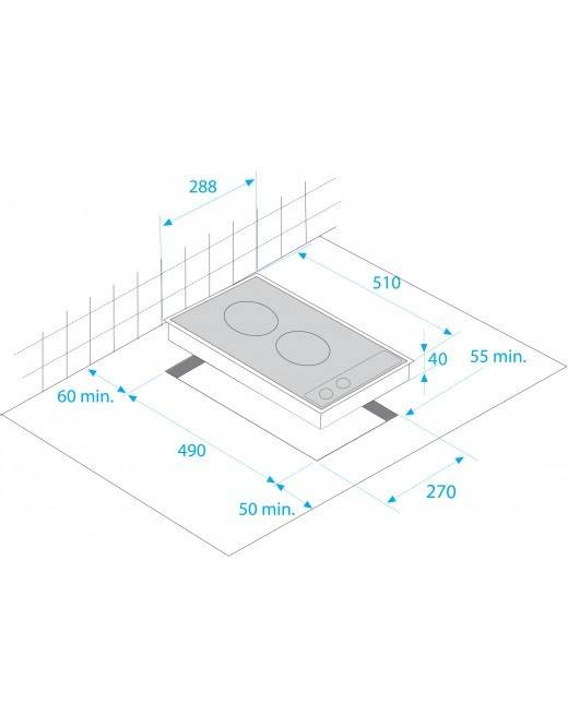 Beko HDCC 32200 X ceramic cooktop (2 heating fields inox color)-1