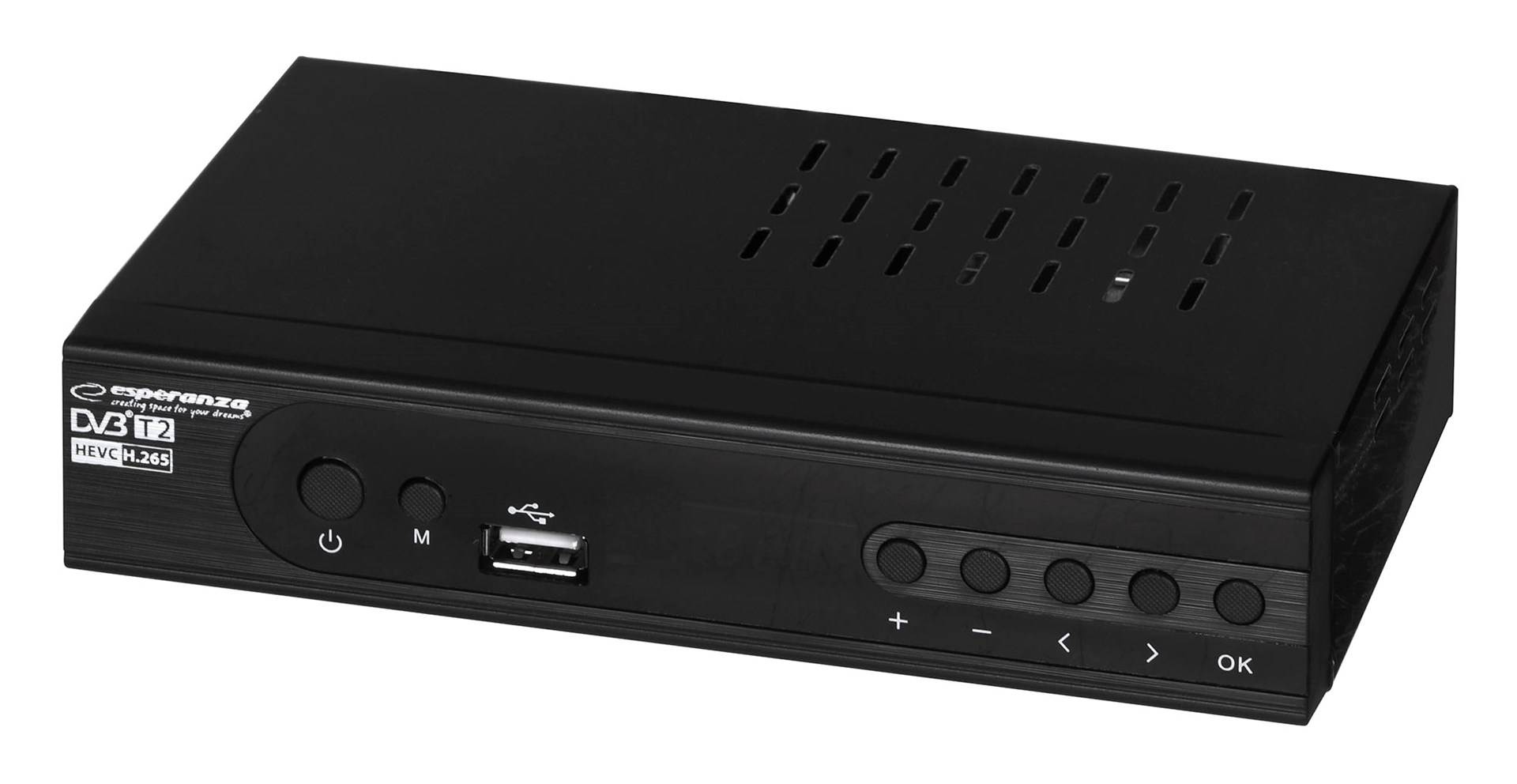 ESPERANZA EV106P - Cable - DVB-T2 - 576i - 576p - 720p - 1080i - 1080p - 43 - 169 - HEVC/H.265 - MPE-5