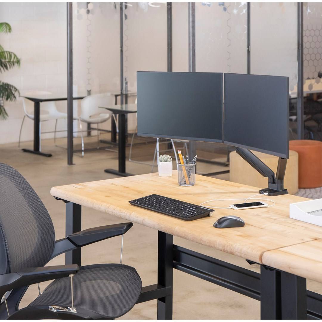 Fellowes Platinum Series Dual Monitor Arm - Befestigungskit für 2 Monitore (einstellbarer Arm)-5
